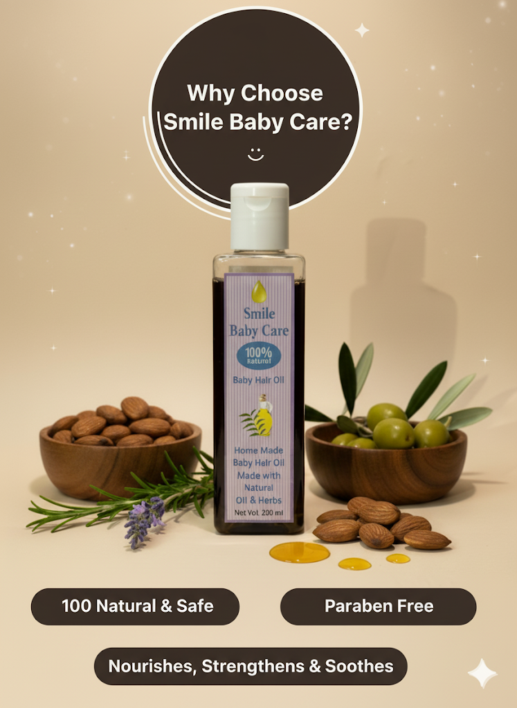 Smile Care Natural Baby Hair Oil – With Safe & Mild Ingredients 100ML