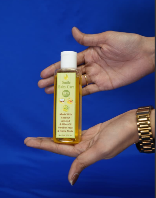 Smile Care Baby Massage Oil – Made with Coconut, Almond & Olive Oil 100ML