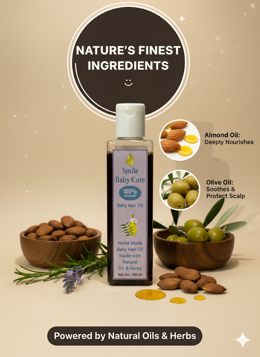 Smile Care Natural Baby Hair Oil – With Safe & Mild Ingredients