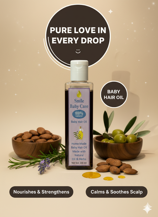 Smile Care Natural Baby Hair Oil – With Safe & Mild Ingredients 100ML